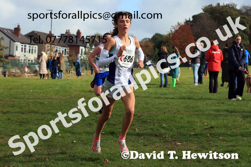 Girls Under-16s 2026 Northern Cross Country Relays, Graves Park, Sheffield. Photo: David T. Hewitson/Sports for All Pics